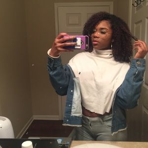 Handmade polo crop top